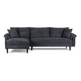 thumbnail image 2 of Sala Modular Sofá Cama Reversible De Velvet Gris Oxford Beehive Memory Foam Modelo Aventus, 2 of 8