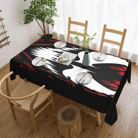 

Venom Rectangle Tablecloth Waterproof Stain Resistant Table Cloth Spillproof Decorative Fabric Farmhouse Table Cover For Dining/Party/Buffet/Wedding 54x72 In