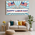 thumbnail image 4 of Decorative Design Happy Labor Day Banner Patriotic Stars American Flags for Holiday Event Indoor Outdoor, 4 of 7
