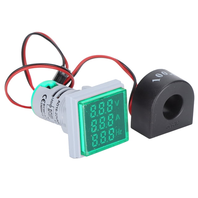 Current Meter Indicator Lamp, Current Signal Indicator Superb Craftsmanship Clear Printing For Outdoor Red,Green,Blue,White