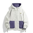 thumbnail image 4 of Tawop Jacket Men Thick Long Sleeve Zip with Hood Pockets Casual Solid Mens Gift,Purple,S, 4 of 9