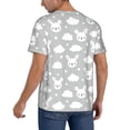 thumbnail image 2 of Hirioo Rabbit And Cloud for Men's Baseball T-shirt Shirts Short Sleeve Casual Summer Button Stretch T Shirts,Size S-4XL-X-Large, 2 of 7