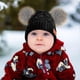 thumbnail image 4 of 3 Pieces Kids Knitted Woolen Hat Winter Warm Pom Pom Beanie Cap Knit Hat With Detachable Pom For 1-3 Years Old Girls Boys, 4 of 4