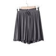 thumbnail image 2 of Lenpel Pajama Shorts for Women Modal Elastic Drawstring Ruffle Trim Soft Comfortable Lounge Shorts Comfy Sleep Shorts, 2 of 7