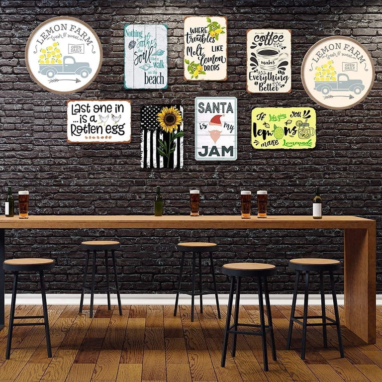 GLOBLELAND Vintage metalen circus tinnen bord met clown grappige wanddecoratie 30 x 20 cm voor huis tuin bar café club decoratie