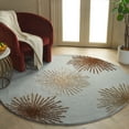 thumbnail image 3 of SAFAVIEH Soho Fiesta Geometric Area Rug, Light Blue/Multi, 6' x 6' Round, 3 of 12