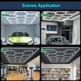thumbnail image 4 of Hexagon LED Garage Light, 720W 14 Grid Systems Led Shop Lights 86400LM 6500K Super Bright Honeycomb Lights for Basement/Warehouse/Garage/Workshop/Car Detailing Shop, 4 of 6