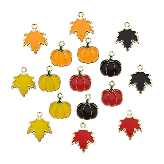 32x Maple Leaf Charms Fall DIY for Necklace Keychain Jewelry Making Findings