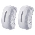 thumbnail image 1 of Unique Bargains 30-40L Waterproof Backpack Rain Cover 2 Pcs with Vertical Reflective Strap, S, Silver Tone, 1 of 5