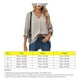 thumbnail image 5 of Blusa Manga Larga Cuello En V Color Puro Volantes Puños Enrollados Tops Casuales De Moda para Mujer Caqui XL, 5 of 6