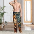 thumbnail image 2 of Sigee Starry Night Guitar Dog print Men's Pajama Pants Lounge Sleep Bottoms with Elastic Waistband and Pockets-Large, 2 of 6