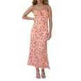 thumbnail image 3 of Franhais Women Maxi Slip Dress, Spaghetti Straps Flower Print Summer Long Dress for Cocktail Party, 3 of 8