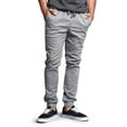 thumbnail image 3 of Victorious Men's Slant-Pocket Skinny Jogger Twill Pants JG876 - Dark Gray - 3X-Large, 3 of 5