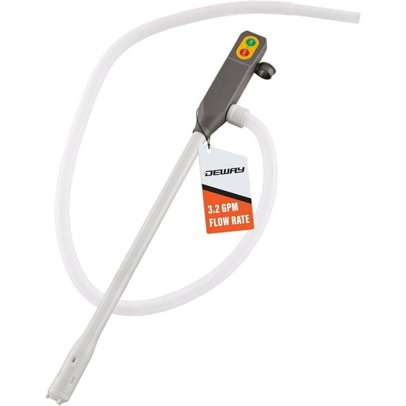 Deway Fuel Transfer Siphon Pump Portable Battery Operated Auto-Stop 2.4 GPM