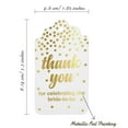 thumbnail image 5 of Inkdotpot Real Gold Foil ThankYou For Celebrating The Bride To Be Bridal Shower Tags Favor Hang Paper Tags 50 Pack, 5 of 6
