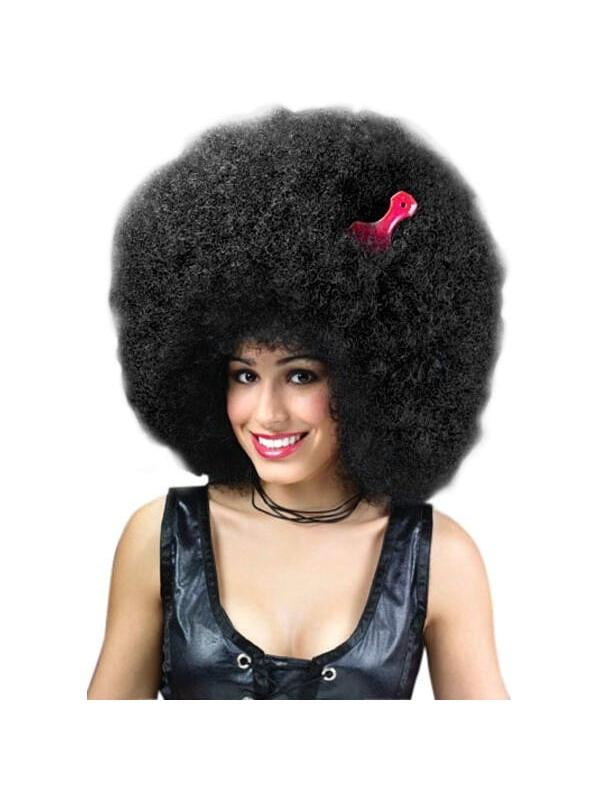 Adult Super Large Black Afro Wig