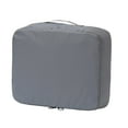 thumbnail image 2 of Multi Compartment Travel Packing Organizer - Twill Fabric Storage Bags Clothes Shoes Large Capacity Luggage Organizer Dividers(Gray,L), 2 of 6