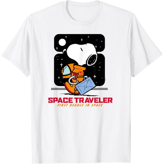 Snoopy Space Traveler Tee – Peanuts-Inspired Astronaut Cartoon Style T-Shirt