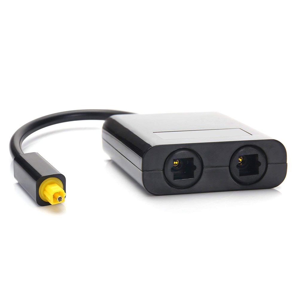 Digital optical audio Fiber Splitter 1 in 2 Out Audio Adapter Walmart