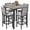Gray/Gray Goose Down Chair, variant on Baxluxe Dining Table Set for 4, Solid Wood Desktop Kitchen Table with 4 Upholstered Dining Chairs, Modern Dining Room Table Sets for Small Space, Apartment, Gray