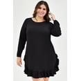 thumbnail image 1 of Vestido con olán Roman Fashion /Tallas Extras, 1270 (Negro) negro 42 Roman Fashion V-ST-1270-NEGRO, 1 of 7