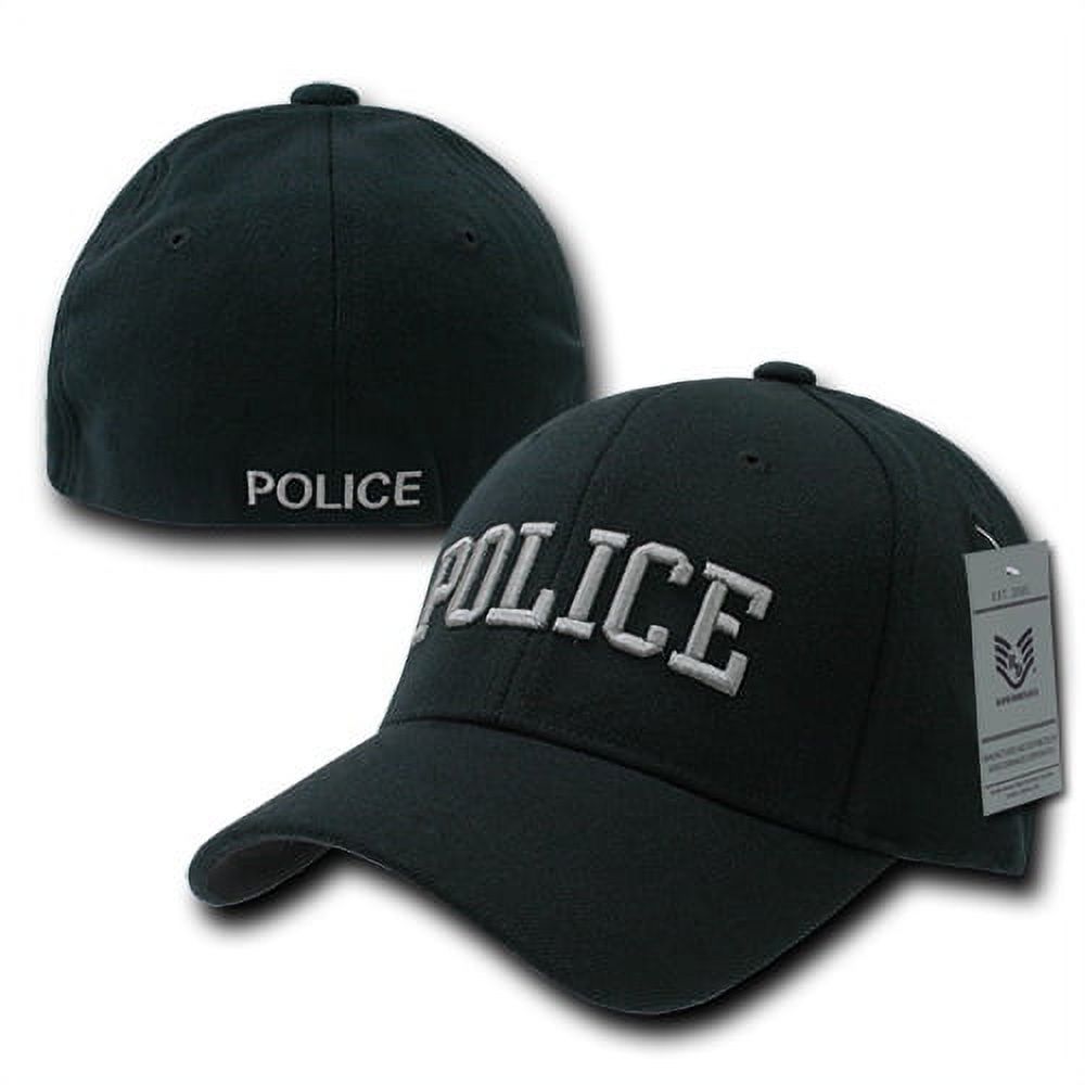 Rapid Dominance Police Text FitAll Flex Mens Cap [Black - S/M] - image 2 of 2
