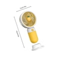 thumbnail image 3 of Yuarrent Mini ventilador de mano recargable para estudiantes, estudio, escritorio, ventiladores de aire de bolsillo, deportes, ocio, soporte para Electrodomésticos Amarillo Yuarrent HA061183-04B, 3 of 6