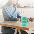 thumbnail image 6 of Portable Bluetooth Speaker, COMISO Small Wireless Shower Speaker 360 HD Loud Sound Stereo Pairing Waterproof Mini Pocket Size Built in Mic Support TF Card for Travel Outdoors Home Office Mint, 6 of 8