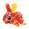 thumbnail image 2 of 2x Cute Chinese New Year Rabbit Plush Toy Bunny Doll Statue Figurines Birthday Gifts Decor Stuffed Animals for Children Living Room Bedroom 12cm Deep Red 15cm Red, 2 of 9