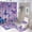AA, variant on Dreamy Purple Butterfly Pattern (51)-2 Shower Curtain Sets Non-Slip Rugs Bath Mat Toilet Cover U Shaped Mat 4 Pcs