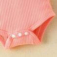 thumbnail image 3 of WOYY Girls 3Pcs Outfits Flutter Sleeve Ribbed Romper Shorts Headband Set Baby Clothing Sets, Sizes 3-6 Months, 3 of 6