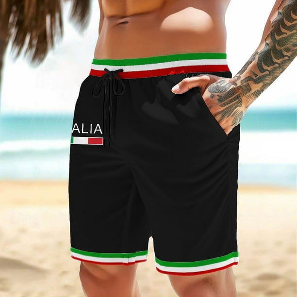 WILLBEST Pantalones Cortos Casuales para Hombre, para Uso Diario, Ocio y Compras, Diseño Elegante con Estampado de Letras, Tejido Elástico Cómodo para Los Días de Verano.