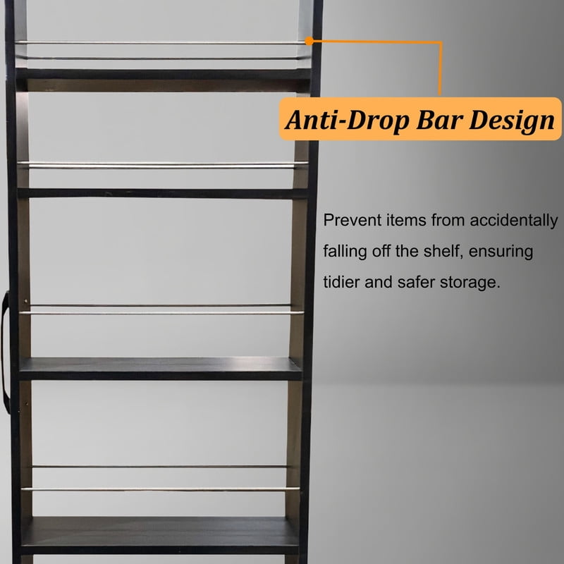 71''H 7-Tier Pull-Out Storage Shelf Cabinet with Wheels, Kitchen Rolling Storage Rack Cart for Narrow Spaces