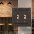 thumbnail image 2 of Amerelle 43TTVB English Garden Wallplate, 2 Toggle, Cast Metal, Aged Bronze, 1-Pack, 2 of 4