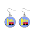 thumbnail image 1 of I Am From Angola Ear Dangle Silver Drop Earring Jewelry Woman, 1 of 3