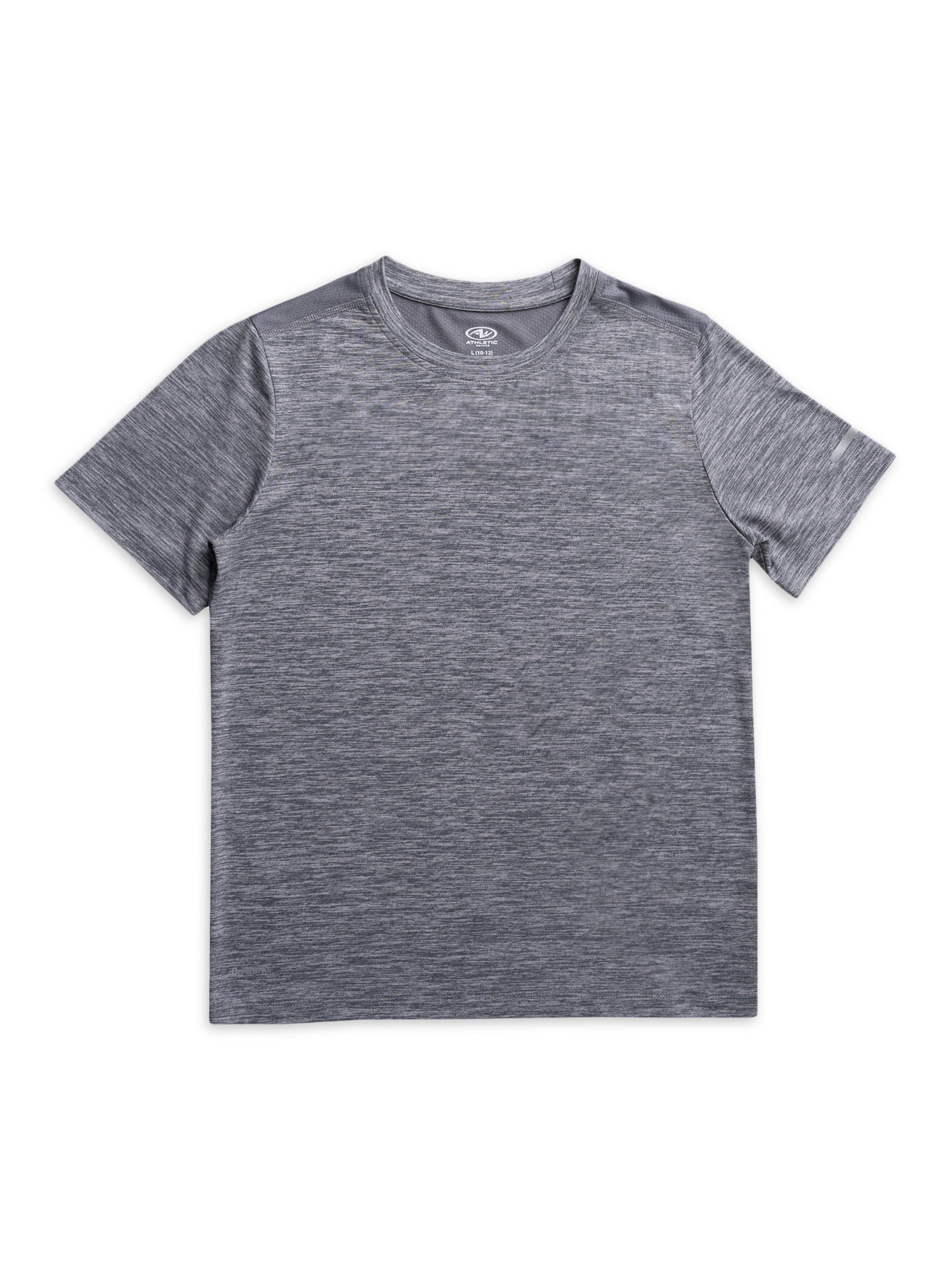 Athletic Works Boys Active Solid and Print Short Sleeve T-Shirts, 3-Pack, Sizes 4-18 & Husky