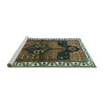 thumbnail image 2 of Ahgly Company Machine Washable Indoor Rectangle Persian Turquoise Blue Traditional Area Rugs, 8' x 10', 2 of 4