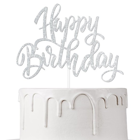 Decoración para tartas, color dorado, feliz cumpleaños, de Notbadsys