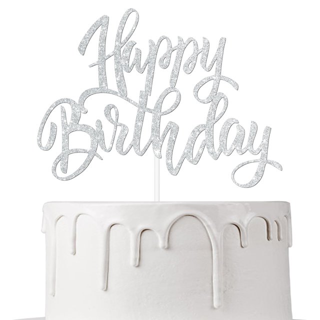 Decoración para tartas, color dorado, feliz cumpleaños, de Notbadsys