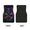 thumbnail image 2 of Fotbe Futuristic Cat Warrior Juego de 4 Tapetes para Auto con Estampado – Alfombrillas de Goma Reforzada, Diseño Antideslizante, Protección para Todo el Año – Vehículos, Autos, Camionetas y SUVs, 2 of 7