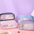 thumbnail image 6 of CoreLiving Large Capacity Mesh Pencil Pouch with Smooth Zipper Simple Aesthetic Stationery Bag Big Pencil Case Multi-Purpose Organizer for Pens Pencils and Office Supplies, 6 of 9