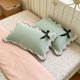 thumbnail image 4 of Yunuuuoa Lace Ruffle Pillowcases Set of 2, Elegant Rose Print Bedding, Soft Brushed Polyester Pillow Covers for Master Bedroom, Guest Room, Hotel Decor, Breathable and Machine Washable, 4 of 6