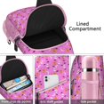 thumbnail image 4 of Sling Backpack,Pink Halloween Pattern Sling Bag with Water Bottle Holder,Waterproof Sling Bag for Men/Women with Headphone Jack for Hiking,Travel, 4 of 6