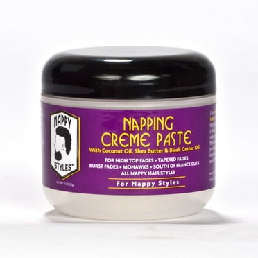 Nappy Styles Napping Crème Paste with Shea Butter, Coconut Oil and Black Castor Oil, 4oz, Unisex