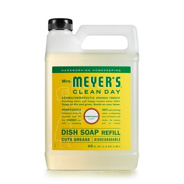 Mrs. Meyer's Clean Day Liquid Dish Soap Refill, Honeysuckle Scent, 48 Ounce Bottle