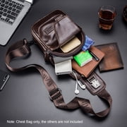 BULLCAPTAIN Chest pack,Leather Waterproof Chest Mens Leather Waterproof Buzhi Siuke