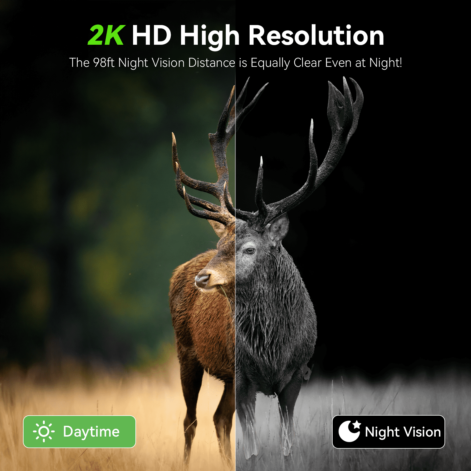 Conico 4G LTE Solar Cellular Trail Camera with Dual-Lens, 12× Hybrid Zoom PTZ, 2K Ultra HD Night Vision, PIR Motion, Wildlife Hunting Game Deer Camera, Outdoor Farm Security