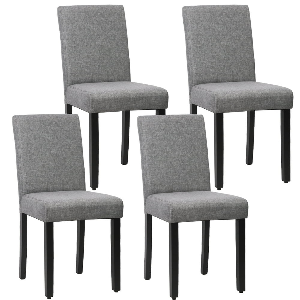 Dining Chair Set Of 4 Elegant Design Modern Fabric Upholstered Dining
