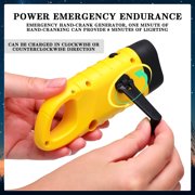Hengguang 3 Pack Hand Crank Solar Powered Flashlight, Emergency Rechargeable LED Flashlight, Survival Dynamo Torch for Home Camping Outdoor Climbing Backpack Hiking 4.88 x 1.77 x 1.26 Inches