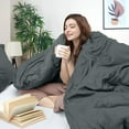 thumbnail image 3 of Duvet Cover King Size - 3 Piece with Zipper Closure - 1 Comforter Cover 104X90 Inches & 2 Pillow Shams 20X36 Inches (Pack of 8, Grey) Comforter Not Included, 3 of 8